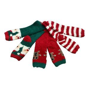 TeeHee Christmas and Holiday Fun No Show, Crew and Over the Knee Multi Pair Pack